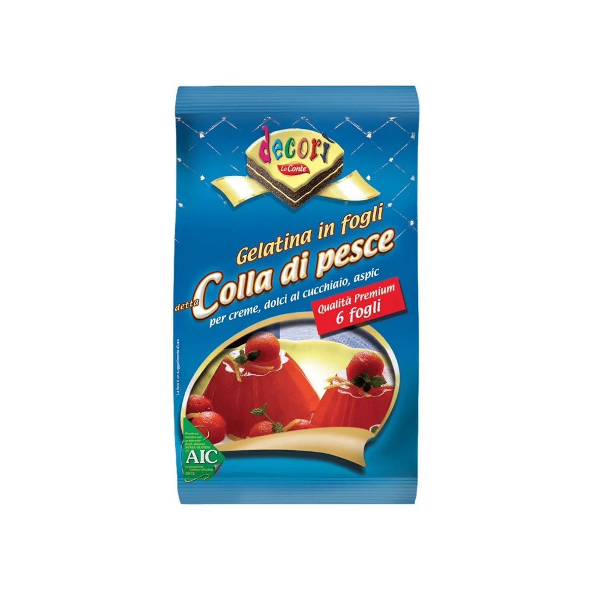 Decorì Gelatina in Fogli Colla di Pesce 10 Gr .