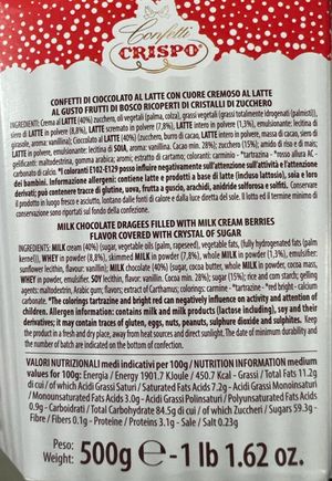 Crispo Confetti Bon Bon Sucré Frutti di Bosco 500 Gr._1
