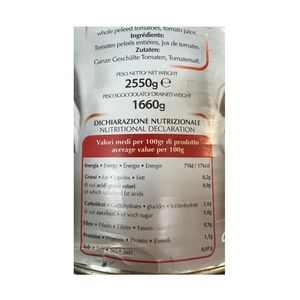Italorto Tomate San Marzano del Agro Sarnese-Nocerino DOP 2550 g – Tomates Pelados Enteros en Jugo de Tomate_1