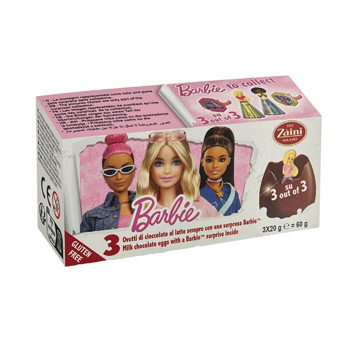 Barbie Milk Chocolate Egg Backpacks 3×20 g