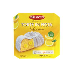 Balocco Torte in Festa Limón 400 g – Bizcocho Italiano Relleno con Crema de Limón, Suave y Aromático
