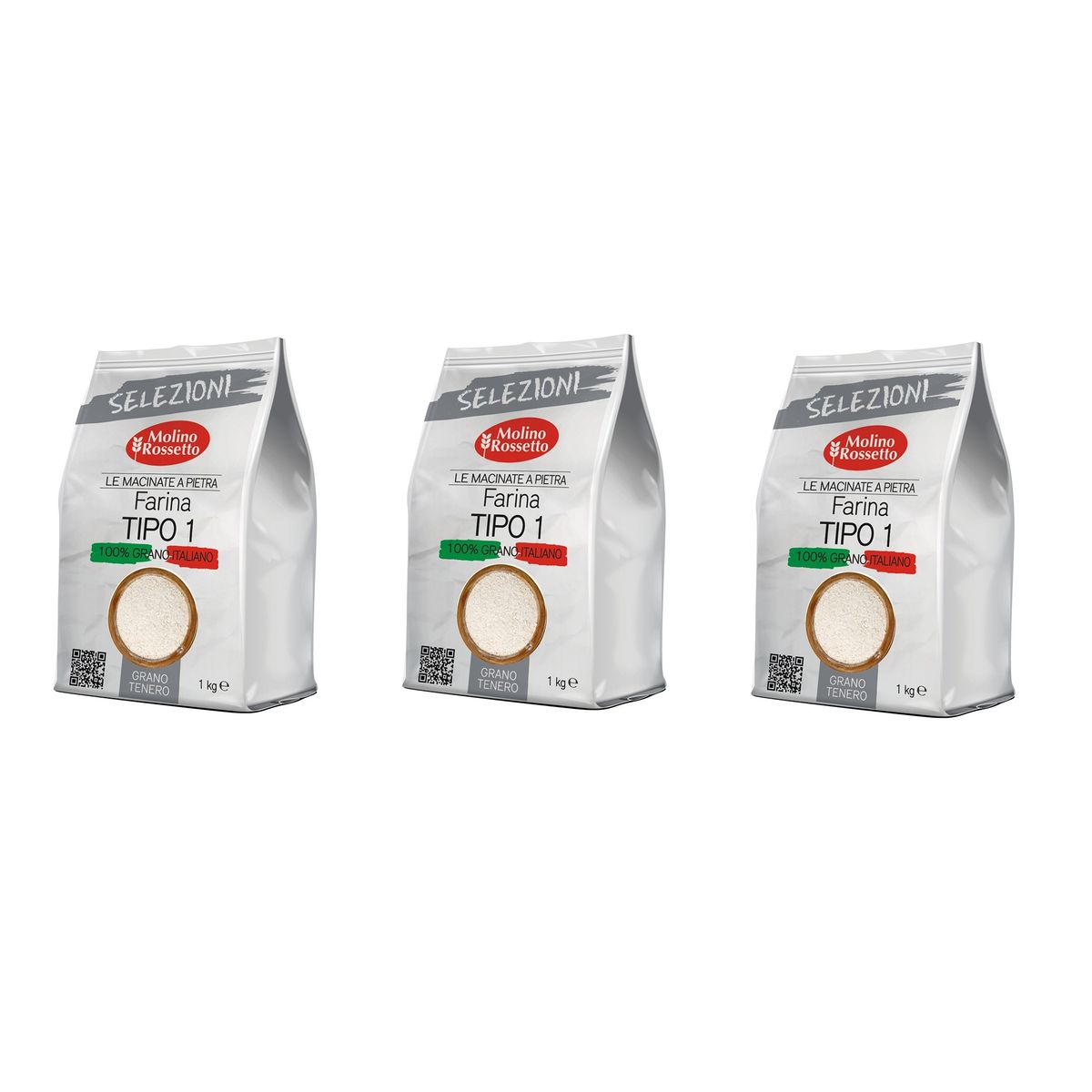 Farine de blé complet moulue sur pierre Molino Rossetto 1 kg