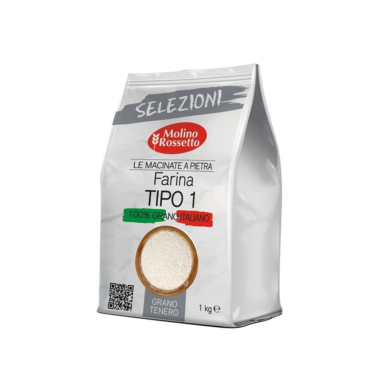 Farine de blé complet moulue sur pierre Molino Rossetto 1 kg