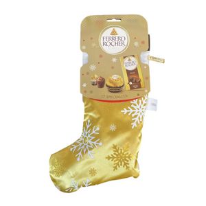 Ferrero Rocher Christmas Stocking 255g – Golden Stocking with 17 Ferrero Specialties