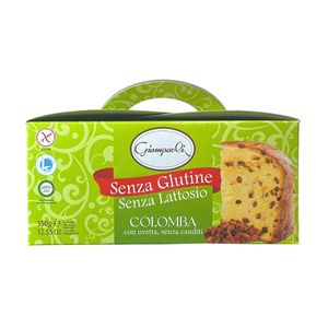 Giampaoli Colomba mit Rosinen Ohne Kandierte Früchte Glutenfrei Laktosefrei 350 g – Italienischer Osterkuchen