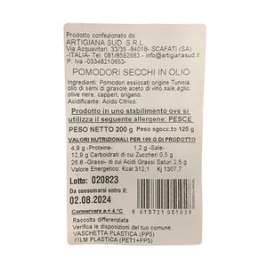 Artigiana SUD Pomodori Secchi 200 g – Pomodori Essiccati Tradizionali dal Gusto Intenso_1