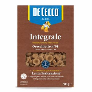 De Cecco Orecchiette Integrales n° 91 500 g – Pasta Integral de Trigo Duro