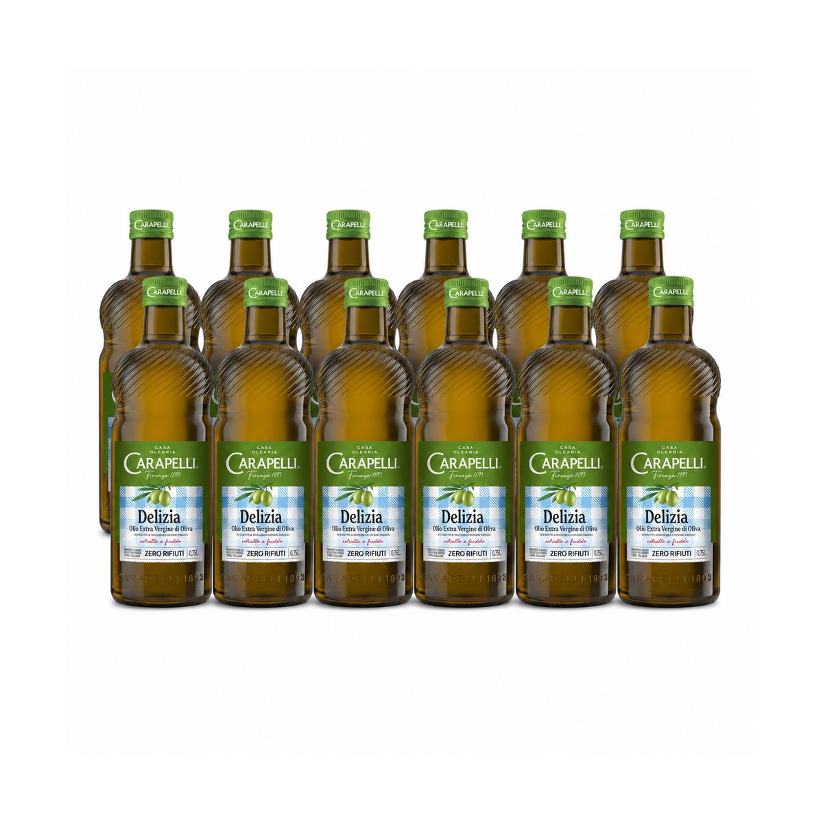 Carapelli Delizia Extra Virgin Olive Oil 750 ml - 12 pieces