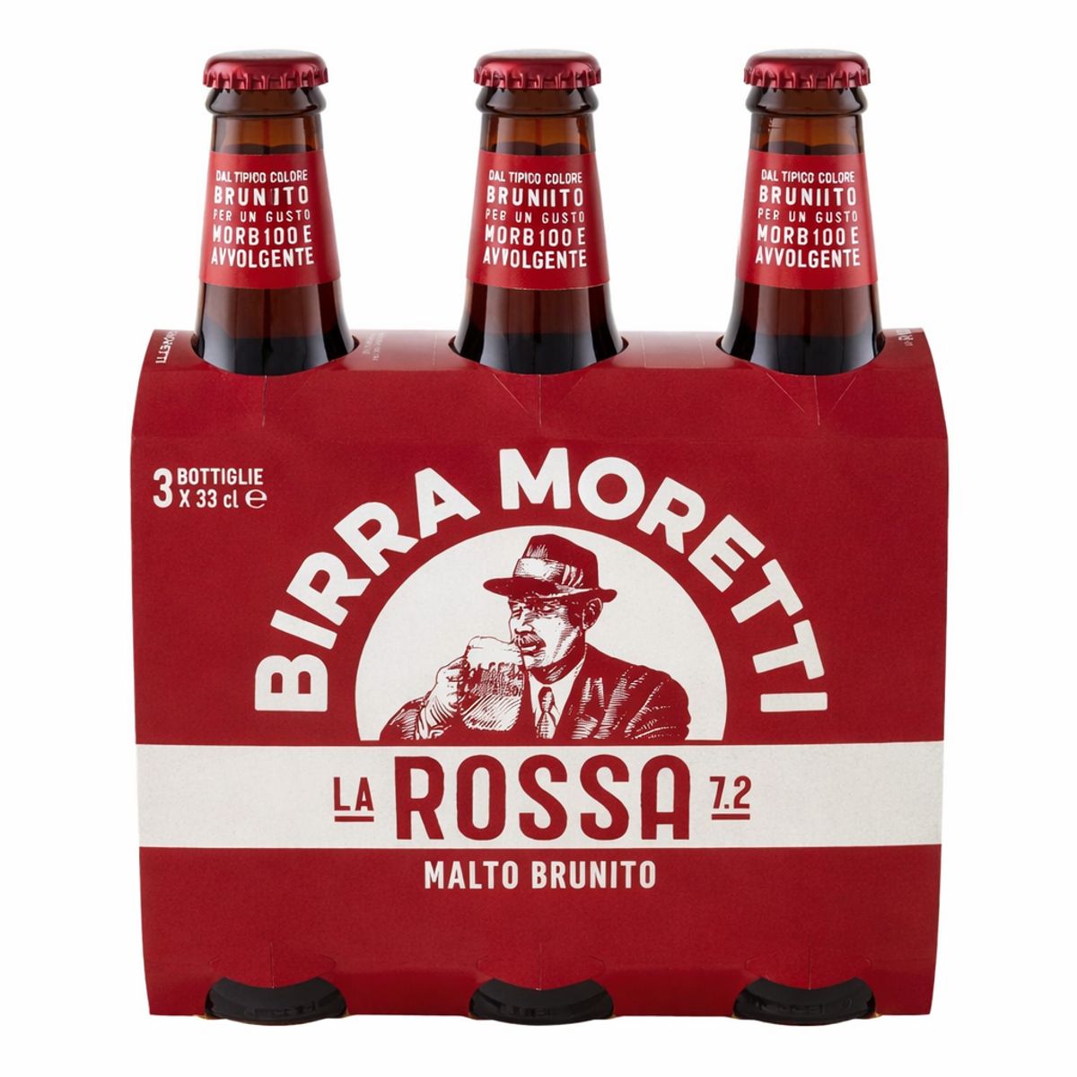 MORETTI LA ROSSA BEER 7.2° 3 X 33 CL