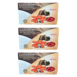 Dragées au chocolat noir rouge Crispo 1 Kg._0