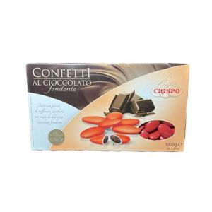 Dragées au chocolat noir rouge Crispo 1 Kg.