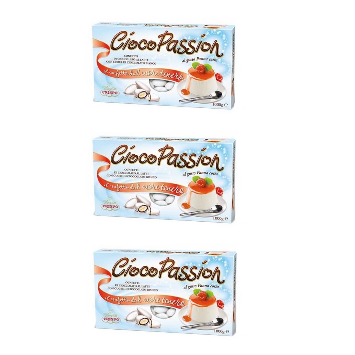 Crispo Confetti CiocoPassion Panna Cotta 1 kg. - 3 pieces