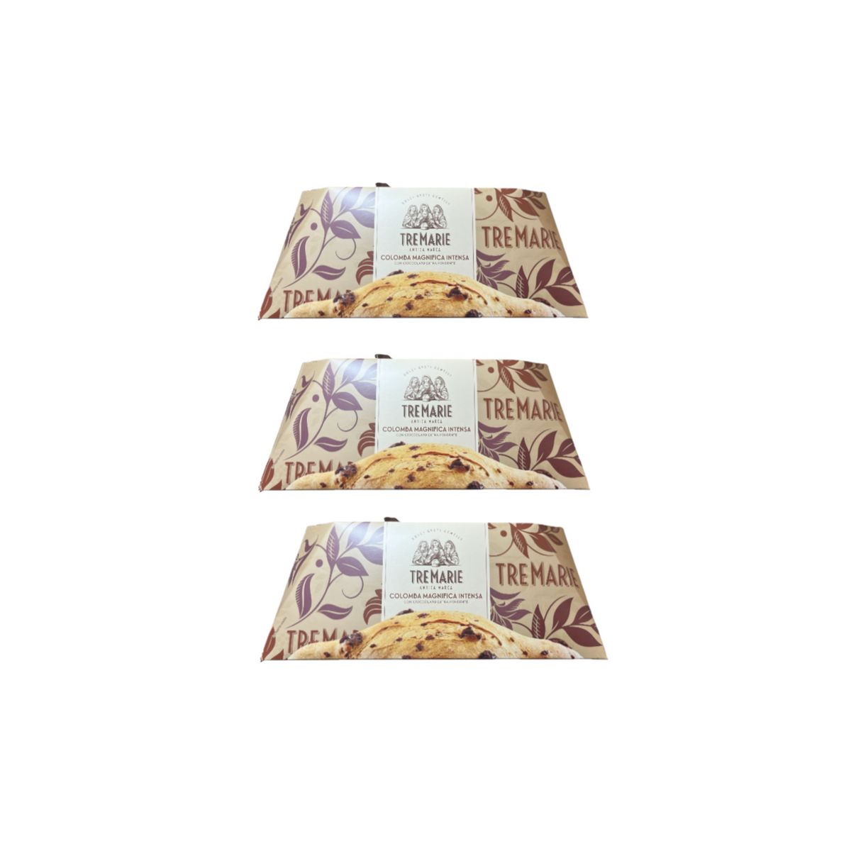 Tre Marie Magnificent Intense Colomba with Extra Dark Chocolate 800g - 3 Pieces