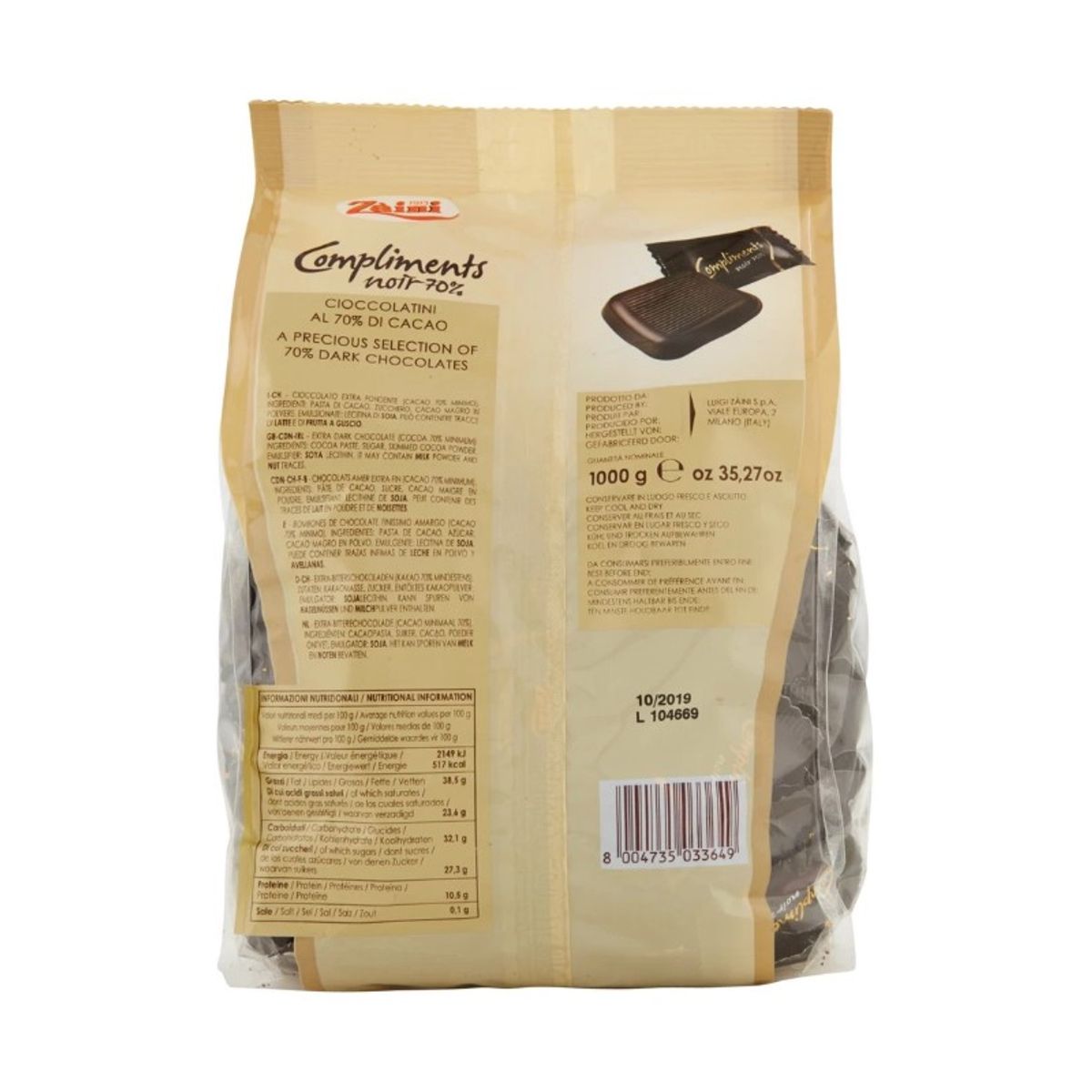 Zaini Compliments Schwarz 70% 1 Kg