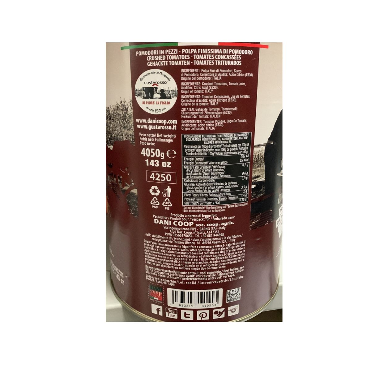 Gustarosso Polpa Finissima 4050 gr. 