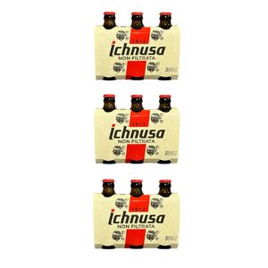 Ichnusa Unfiltered Beer 3x33cl – Italian Lager Unfiltered Beer 5% ABV_0