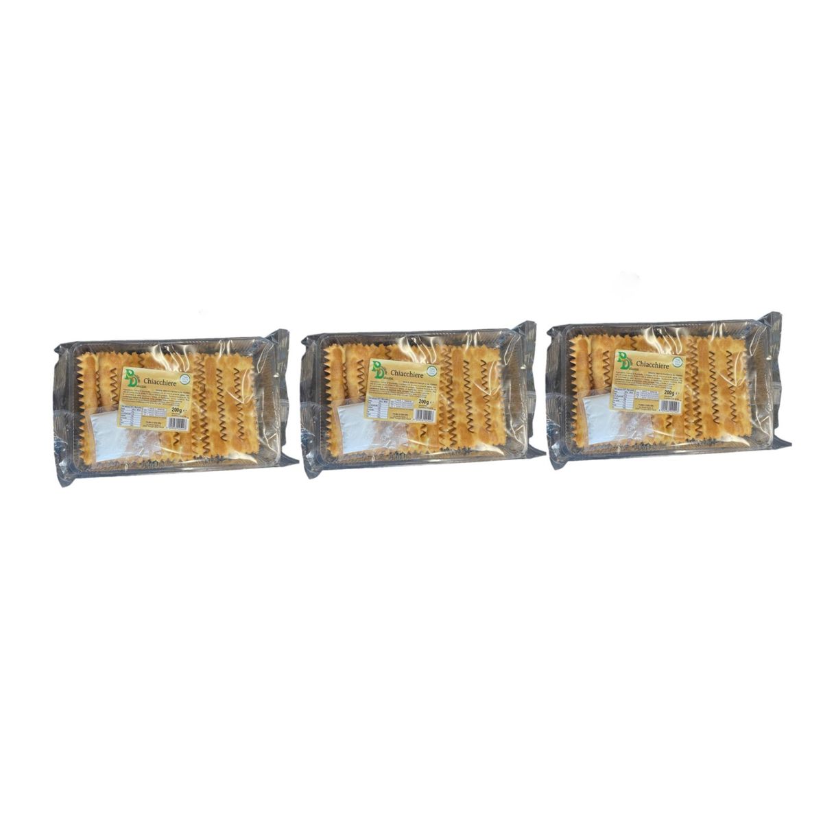 Piuma D’Oro Carnival Chiacchiere 200 g - 3 Piezas