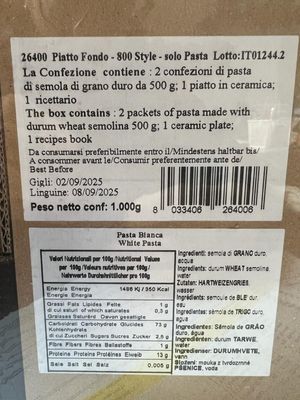 La Fabbrica della Pasta di Gragnano „800 Style Geschenkbox mit Suppenteller und Nudeln“ Gragnano IGP-Nudeln_1