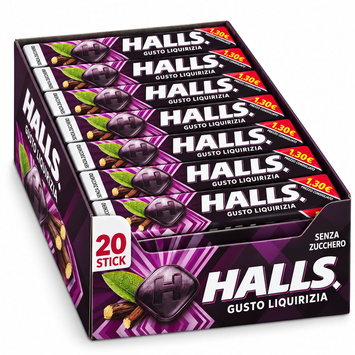 Halls zuckerfreie Lakritze 20 × 32 g