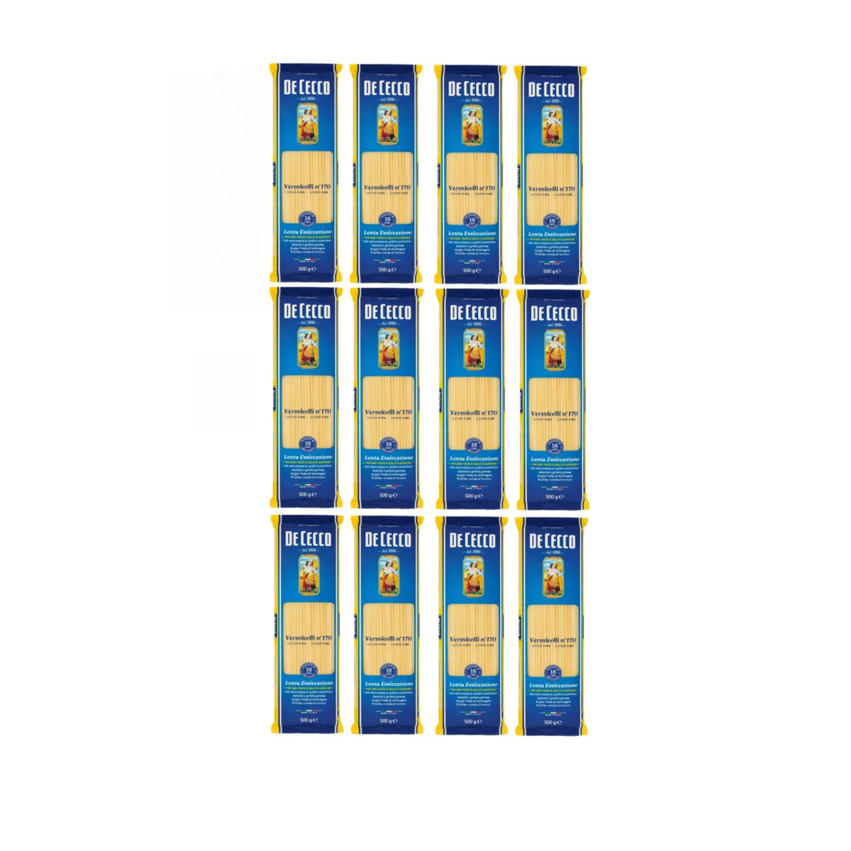 De Cecco Vermicelli n° 170 500 Gr. - 12 Pezzi