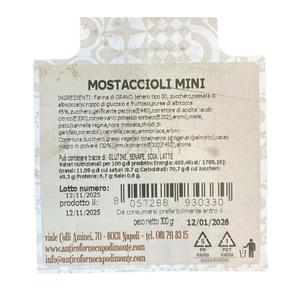 Mini Chocolate Mostaccioli (300g) – Antico Forno Capodimonte | Traditional Neapolitan Desserts