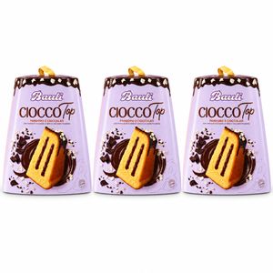 Bauli CioccoTop Pandoro aux Trois Chocolats 750 g – Pandoro Italien Fourré à la Crème au Chocolat_0