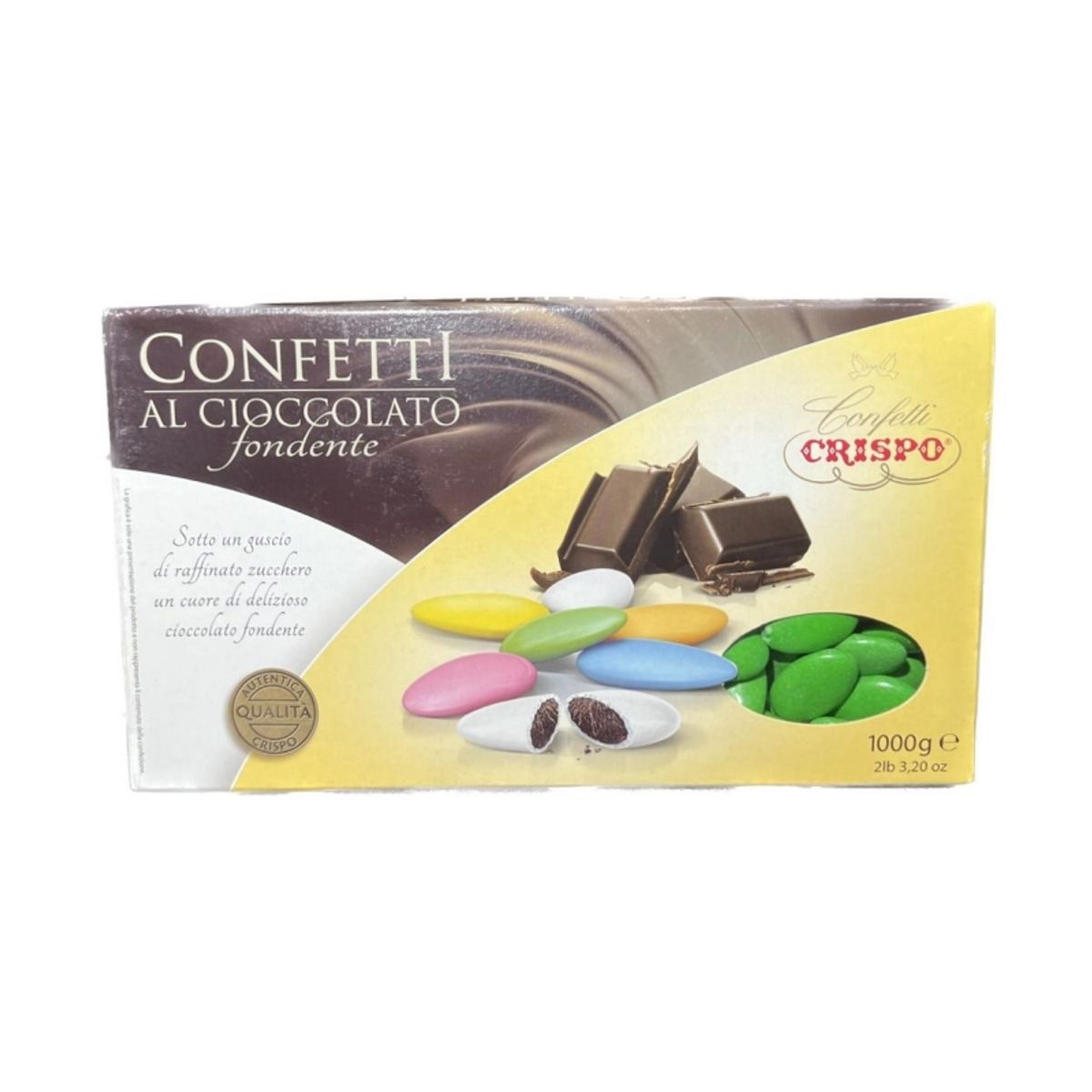 Crispo Confetti al Cioccolato Fondente verdi 1 Kg.