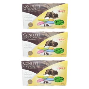 Dragées au chocolat noir vert Crispo 1 Kg._0