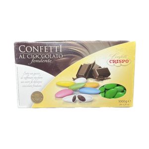Dragées au chocolat noir vert Crispo 1 Kg.