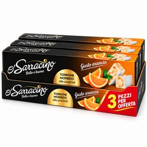 O'Sarracino Turrón Blando de Cacahuete Sabor Naranja 150 g_0