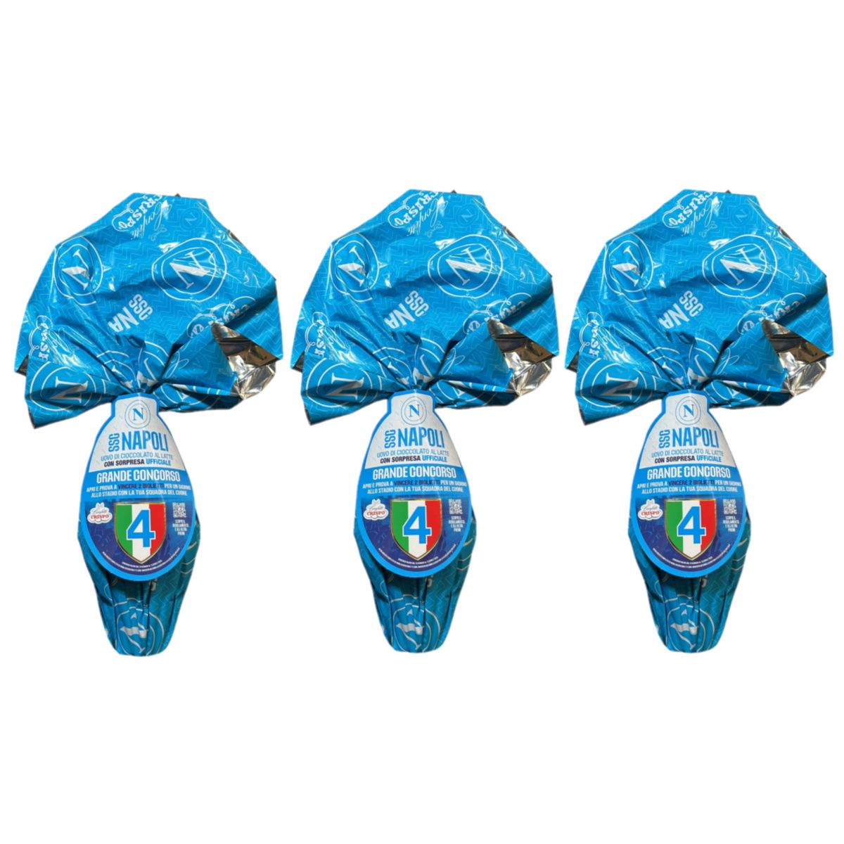 Crispo SSC Napoli Milk Easter Egg 220g - 3 Pieces