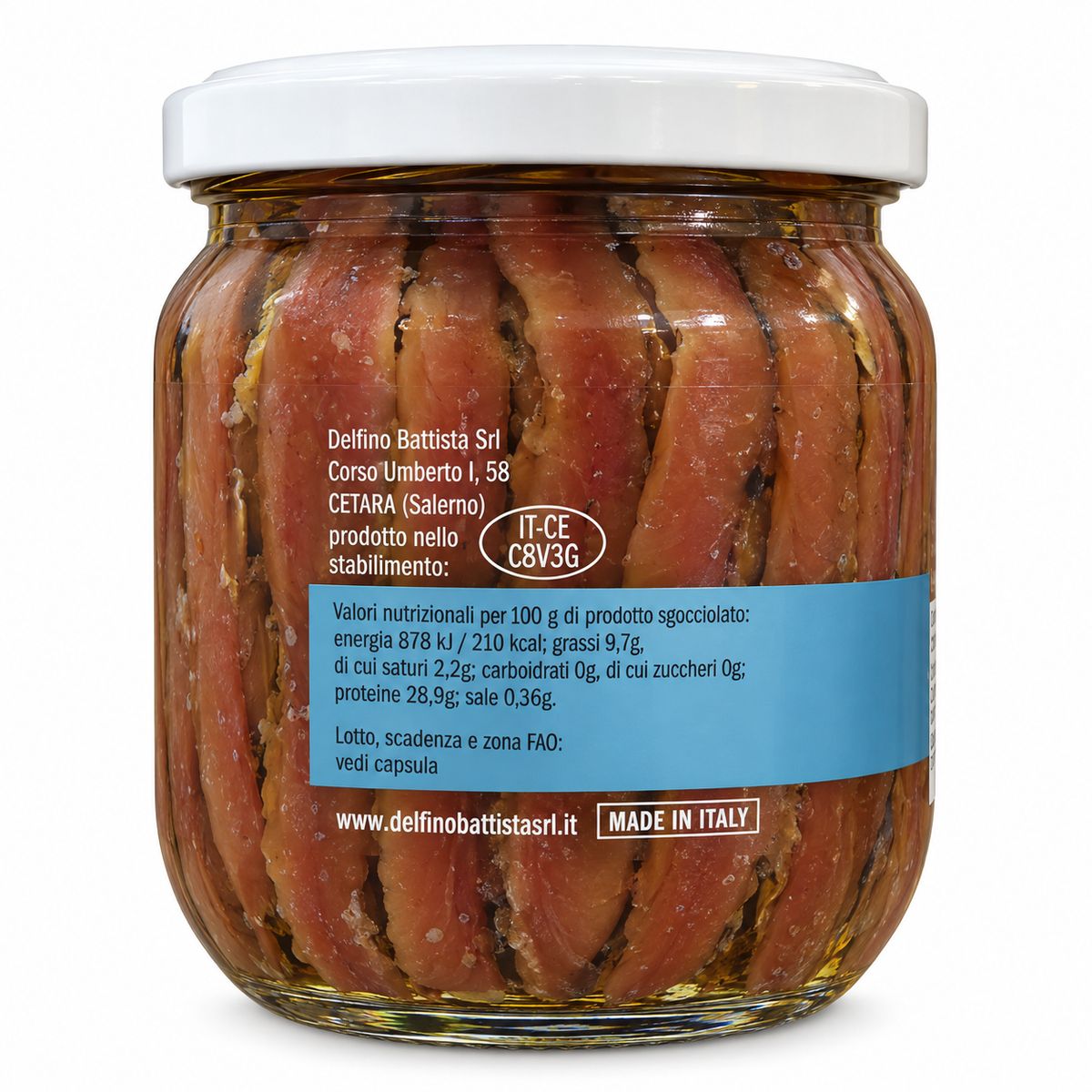 Delfino Battista Filetti di Alici in Olio 410 g