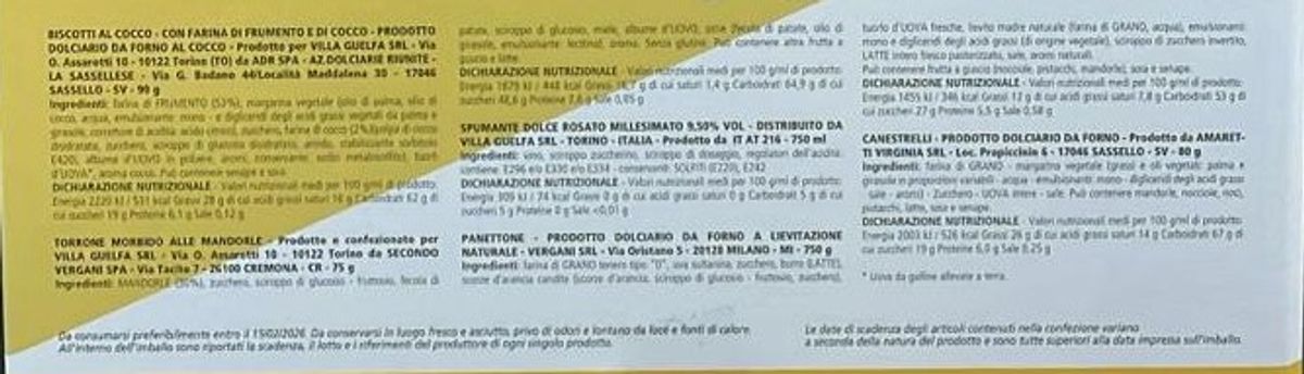 Cesta Regalo “Spumantiera Fanny” – Panettone Vergani, Spumante Rosé Collarin, Dolci Amaretti Virginia e Torroncini Crispiani – Elegante Secchiello Portaghiaccio Villa Guelfa