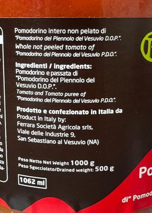 Ferrara Agricultural company Piennolo del Vesuvius D.O.P. tomato purée 1kg._1