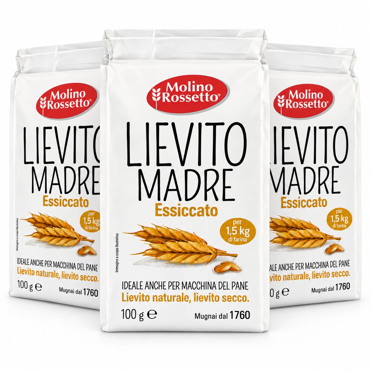 Pain au levain sec Molino Rossetto 100 g - 3 pièces