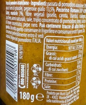 Mutti orange tomato pesto 180 Gr. _1