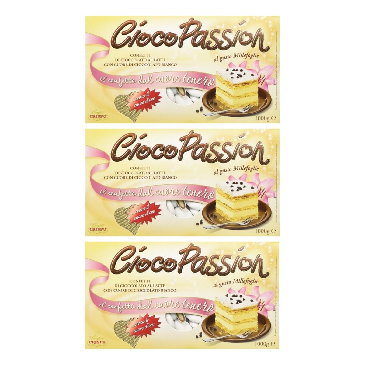 Crispo Confetti CiocoPassion Millefeuille 1 kg. 3 pieces