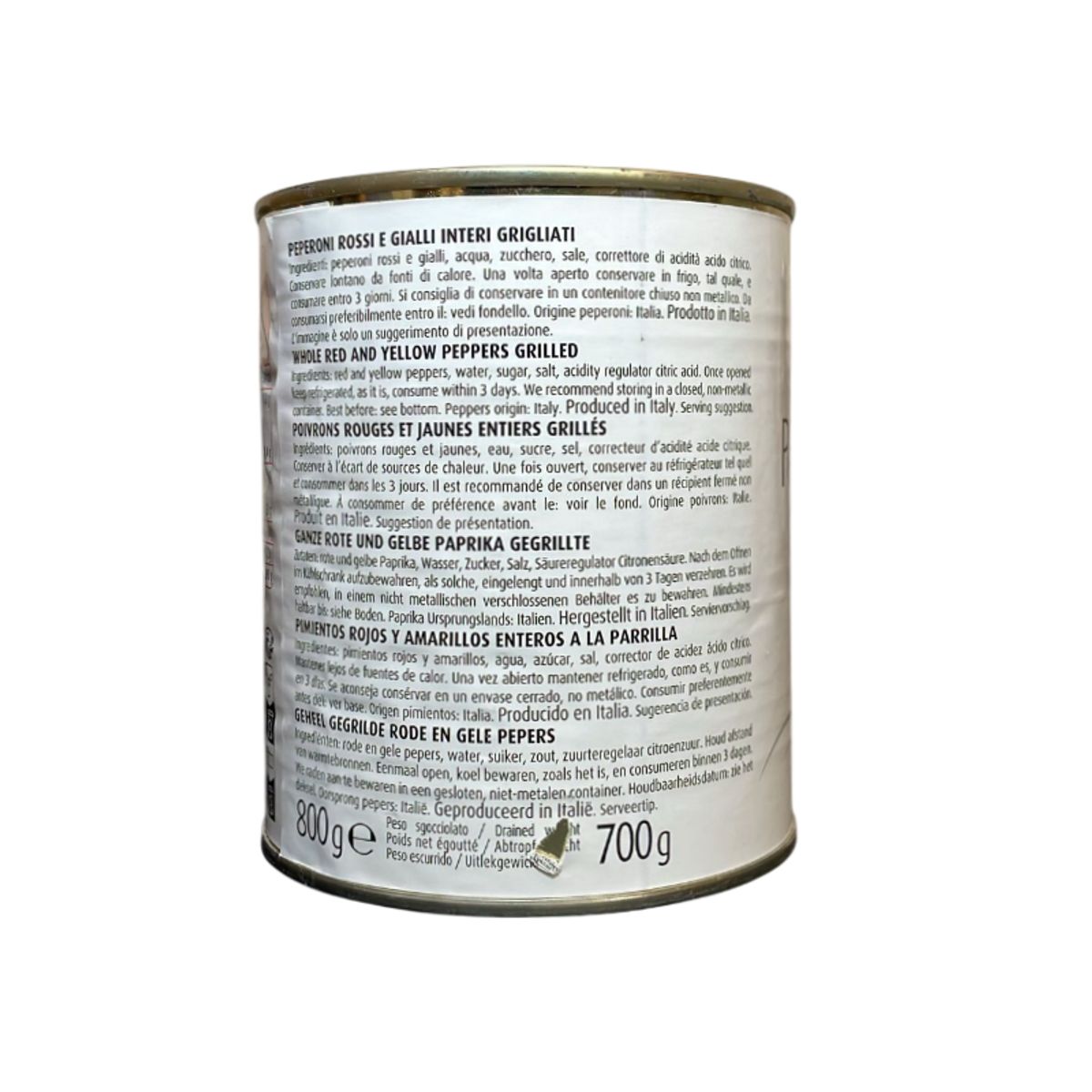 Robo Peperoni Rossi e Gialli Interi Grigliati 800 Gr