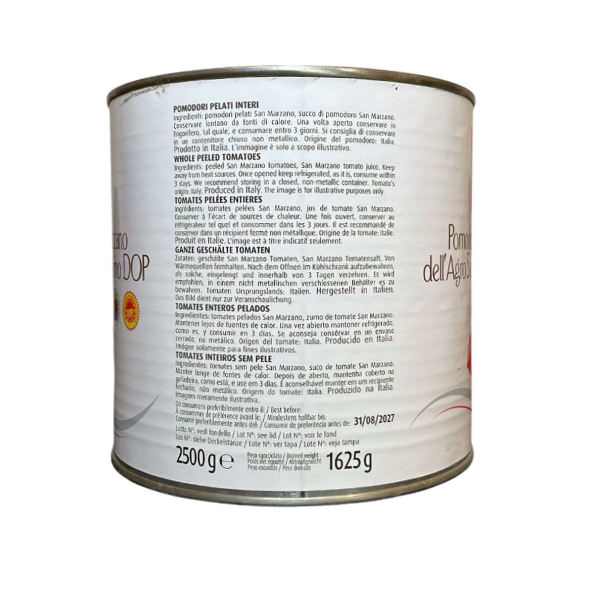 Tomates Robo San Marzano de Agro Saranese-Nocerino DOP 2500g