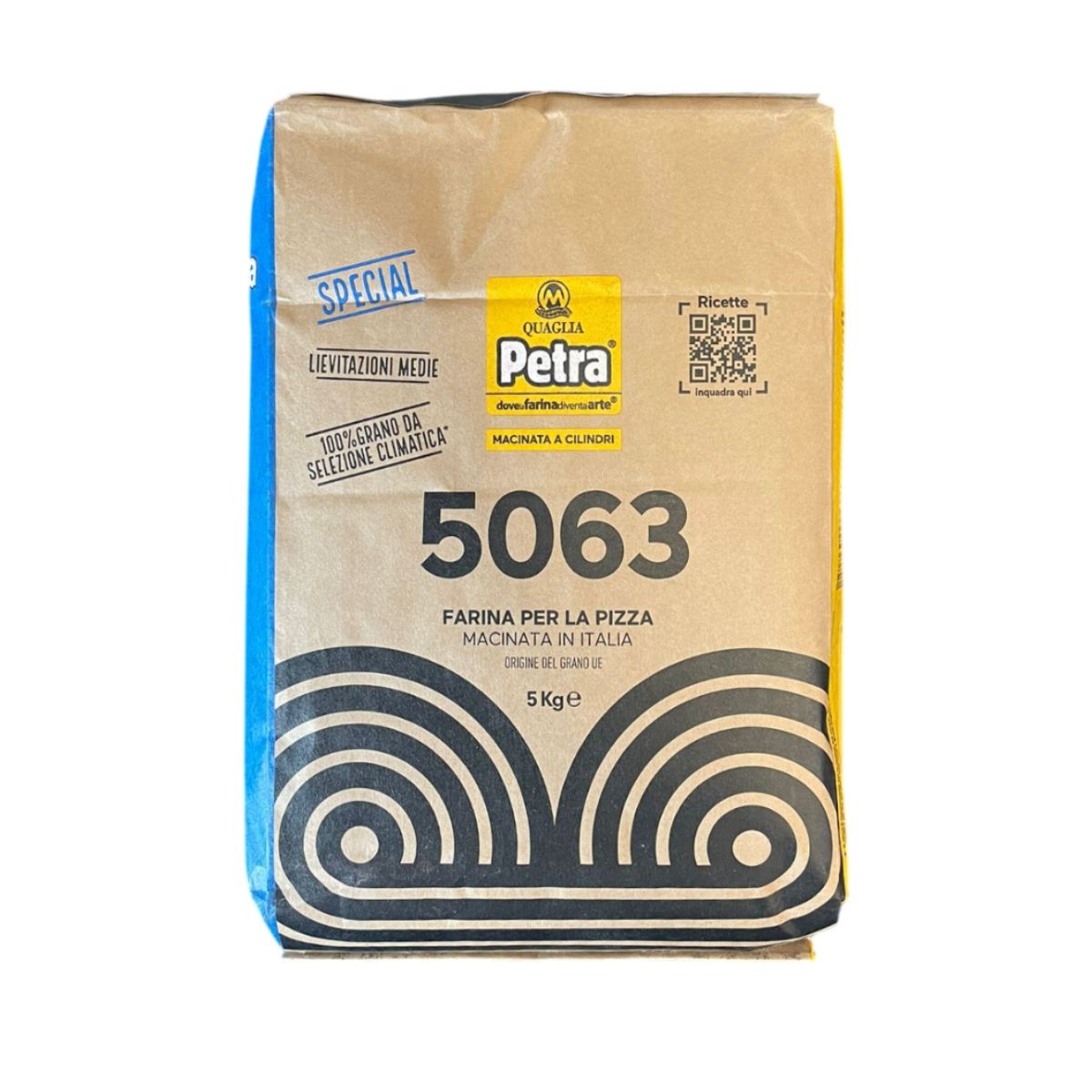 Molino Quaglia Pera 5063 Farine à Pizza moulue en Italie 5 Kg