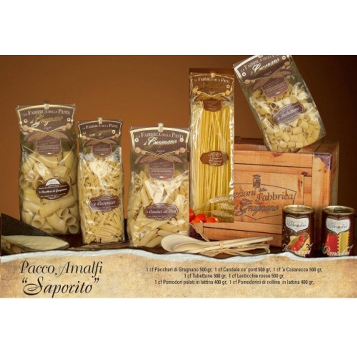 La Fabbrica della Pasta di Gragnano "tasty Amalfi package" Gragnano pasta IGP.
