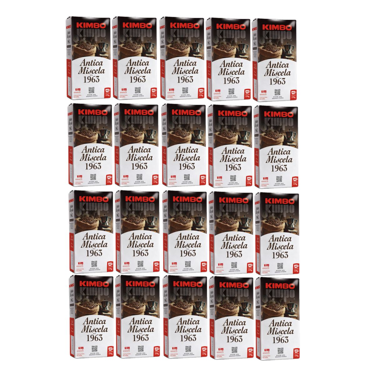 Kimbo gemahlener Kaffee Antica Miscela 226 g - 20 Stück