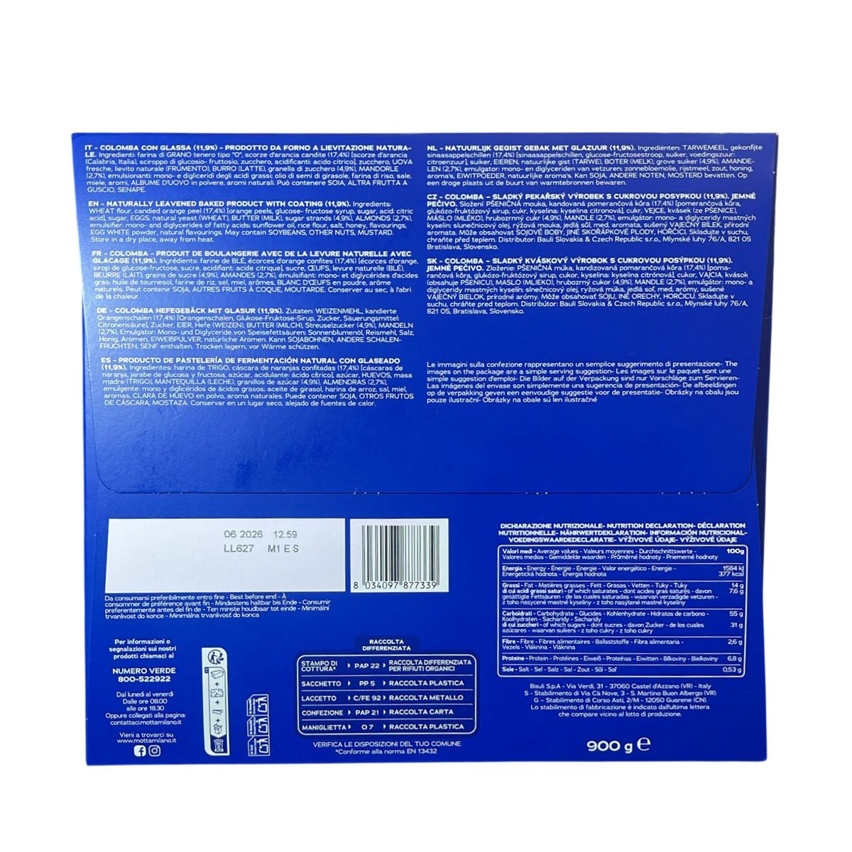 Motta Colomba Traditionnelle Bruno Barbieri 900g