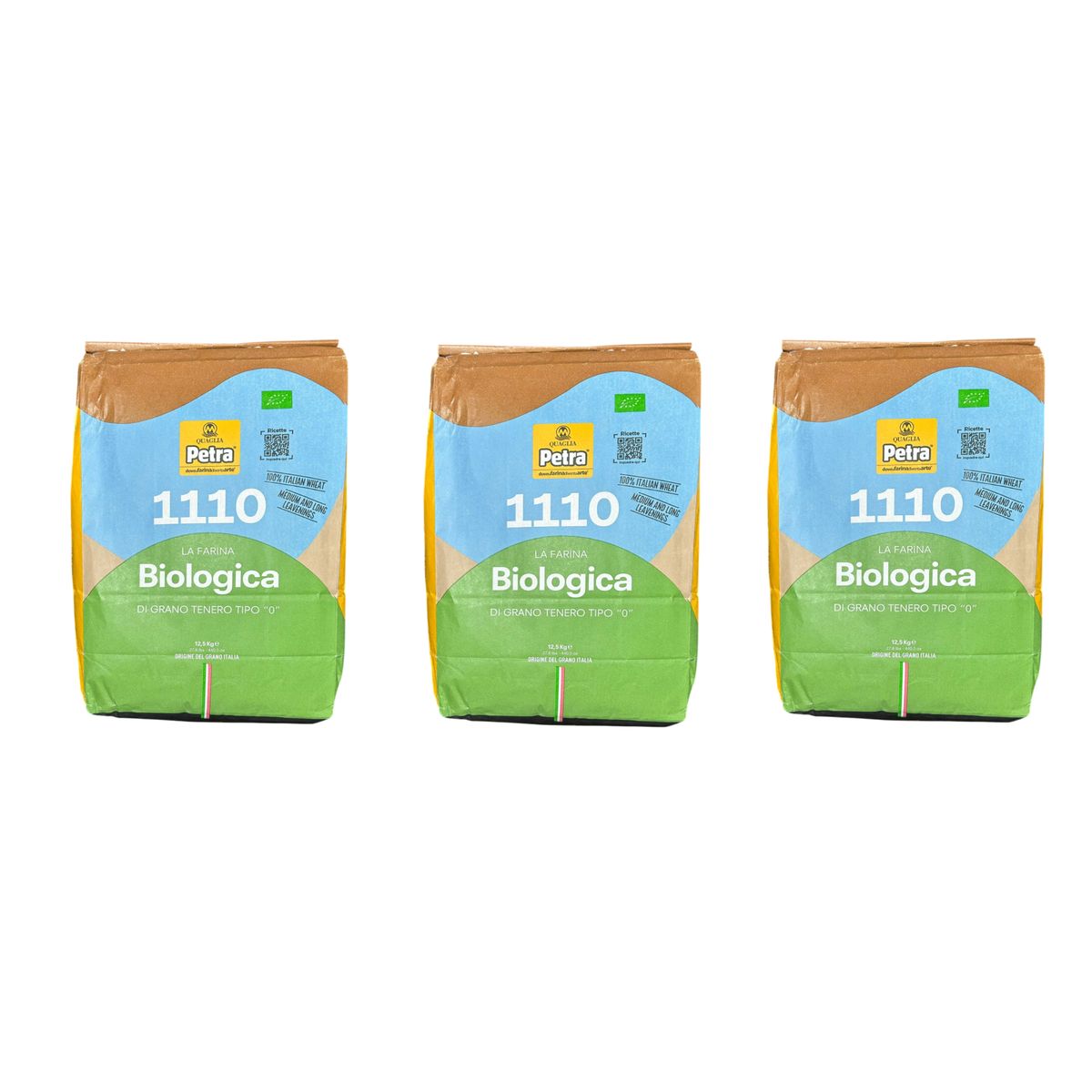 Molino Quaglia Petra 1110 Organic Flour Type “0” 12.5 Kg - 3 pieces