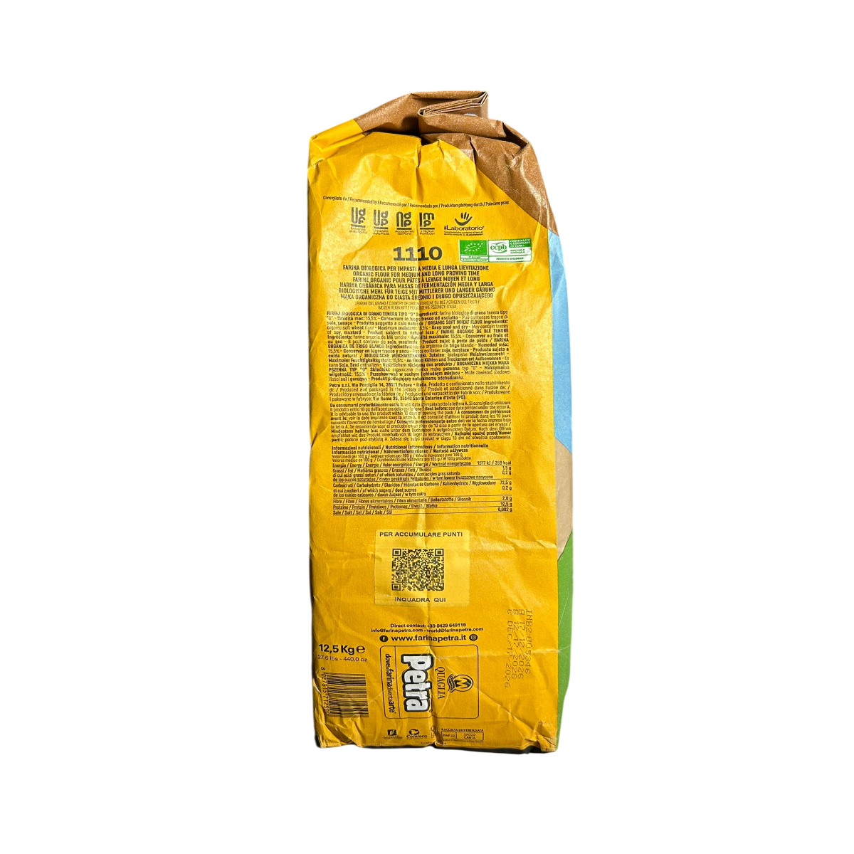 Molino Quaglia Petra 1110 Organic Flour Type “0” 12.5 Kg