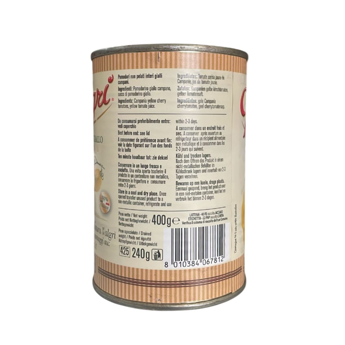 Tomates jaunes Valgrì de Campanie 400 g