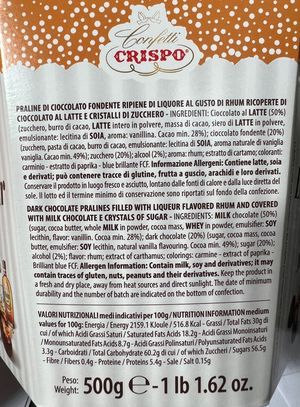 Crispo Confetti Sweet Liqueur Rum 500 Gr._1