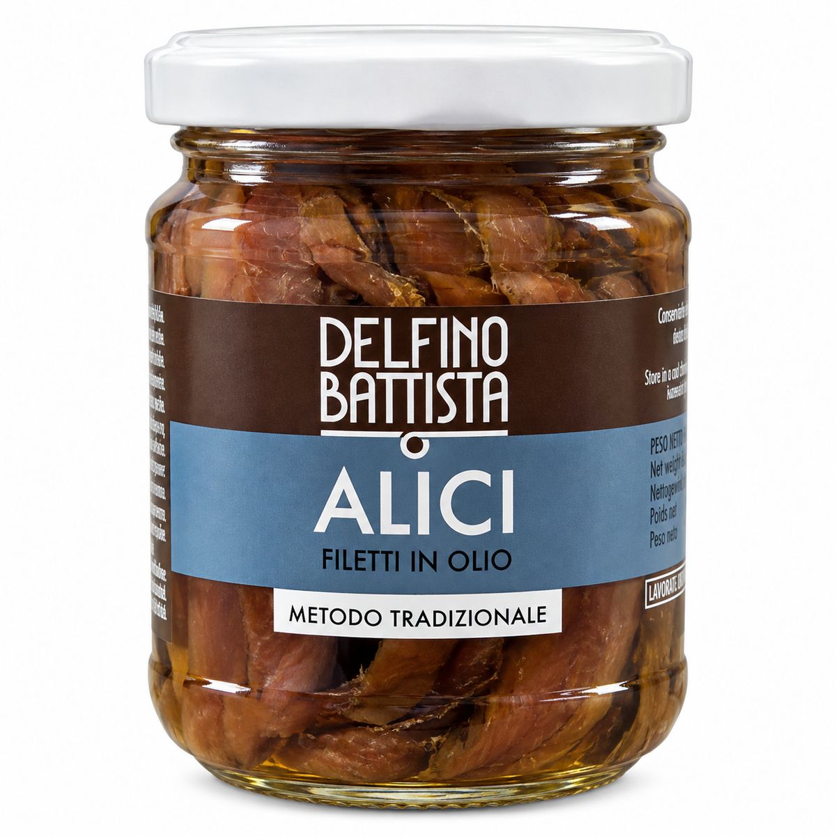 Delfino Battista Sardellenfilets in Öl 212 ml