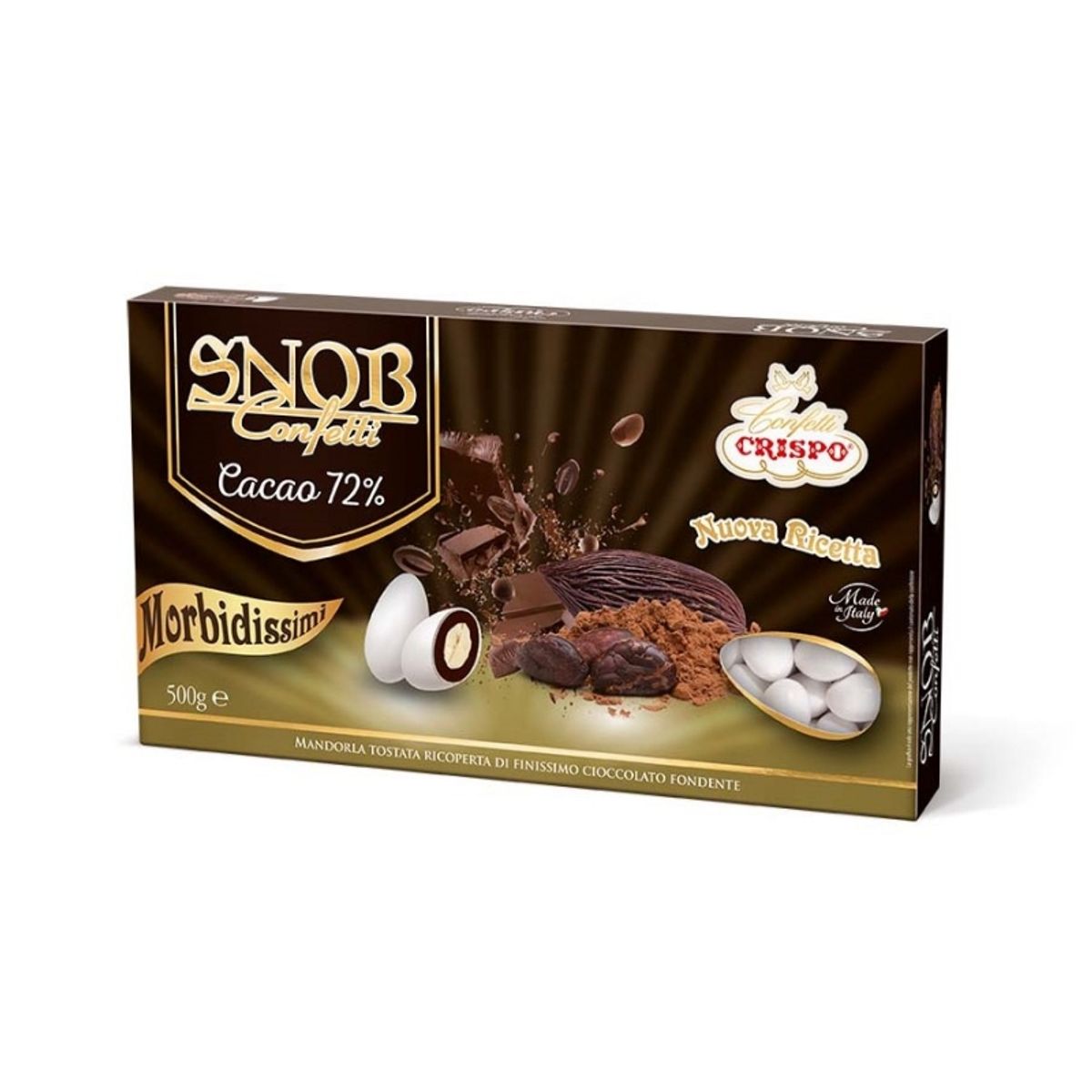 Crispo Confetti Snob al Cacao 72% 500 Gr.