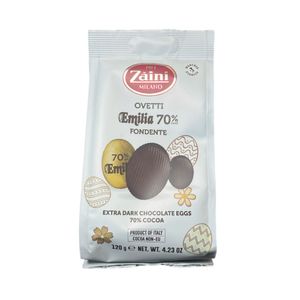 Zaini Emilia 70% Dark Chocolate Eggs 120 g – Extra Dark Chocolate with High Cocoa Content